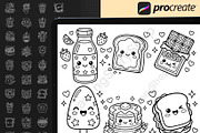 150 Procreate Sweet Doodle Stamps, a Brush Add-On by DrawingStoryShop (Thumbnail 4 of 6)