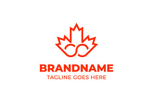Infinity Maple Leaf Modern Logo, a Branding & Logo Template by Pray Art Design Studio