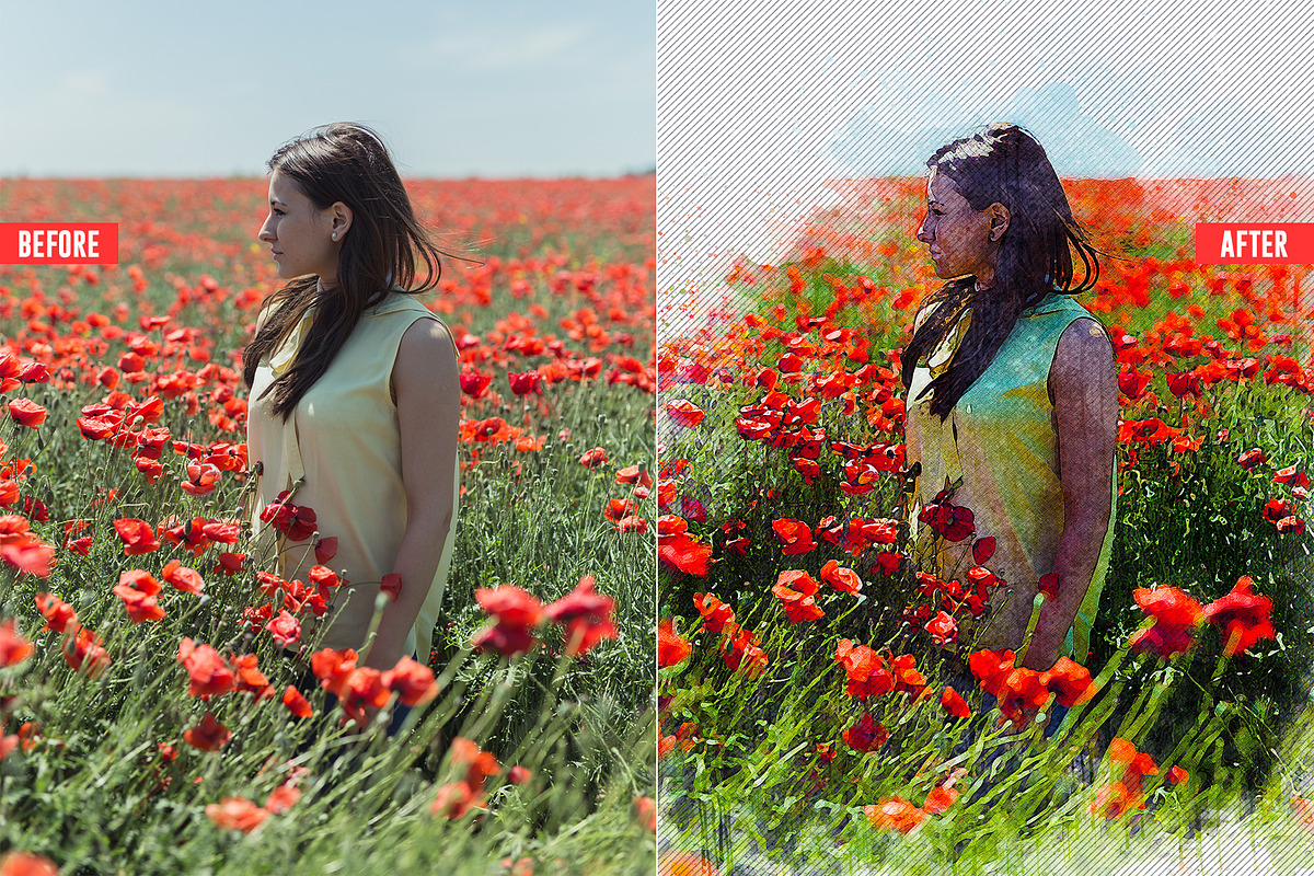 Pure Watercolor Photoshop Action, an Action Add-On by Design Forest (Photo 25 of 32)