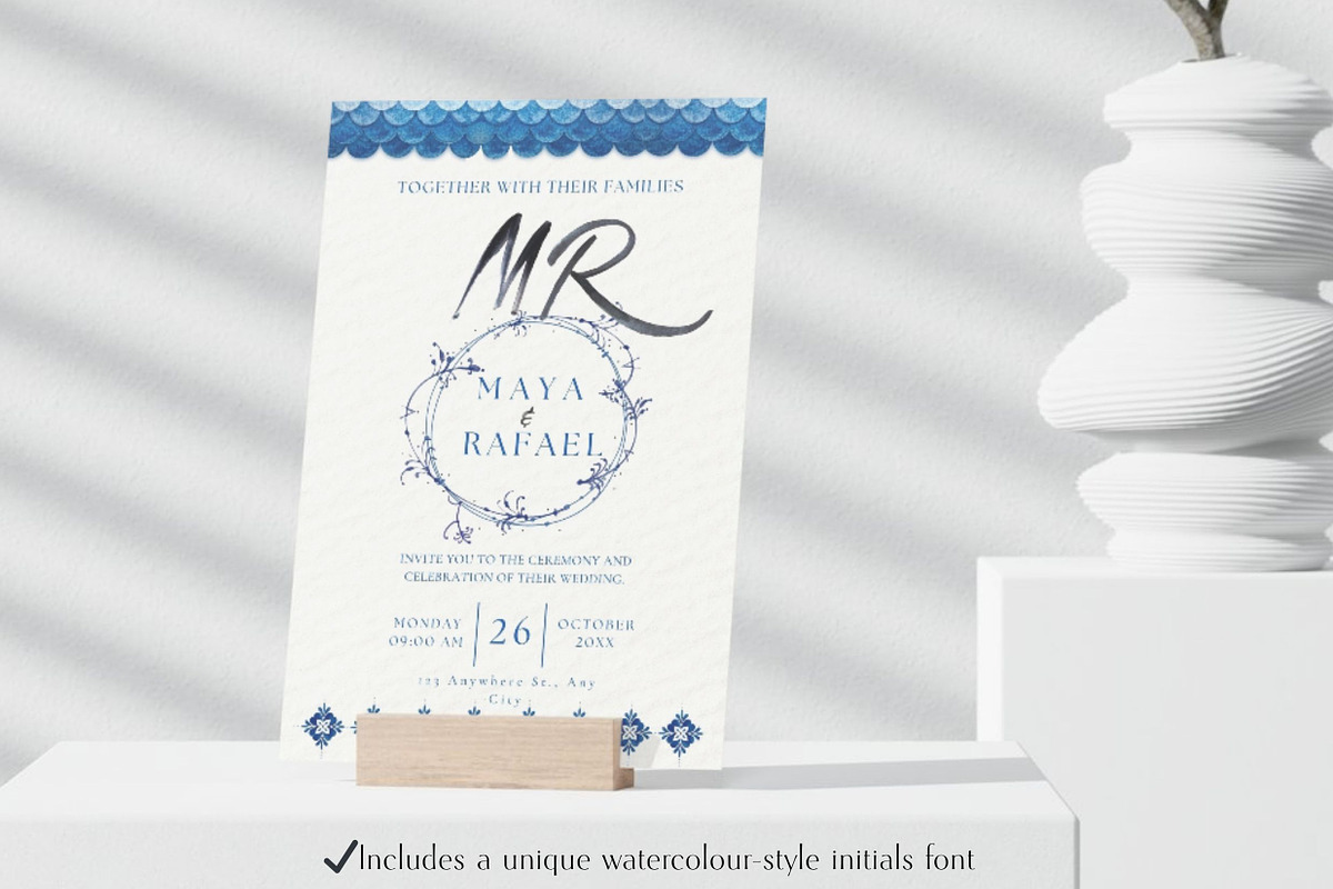 Blue Scandinavian Template Bundle, a Stationery Template by Alisa Mikibith Art (Photo 13 of 19)