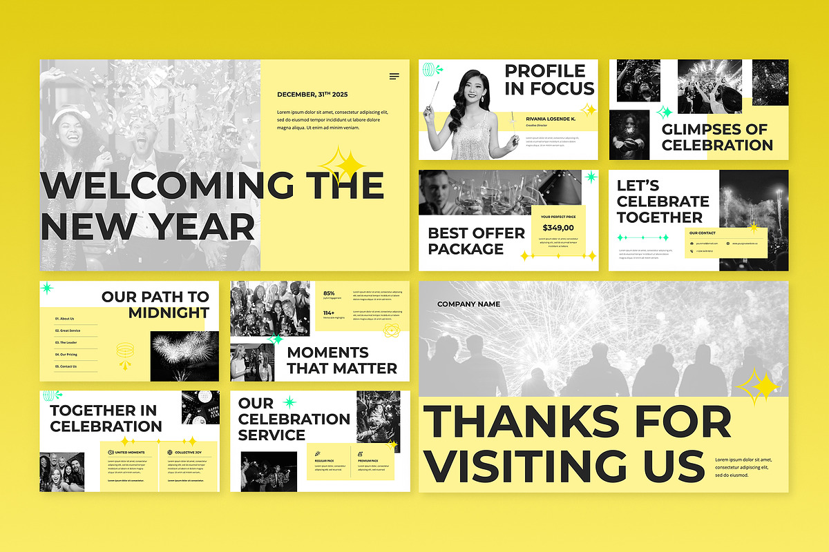 New Year's Eve PowerPoint, a Presentation Template by Antstheme (Photo 3 of 4)