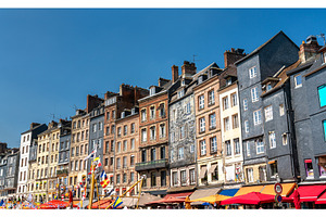 Traditional houses in the harbour of stock photo containing france and, an Architecture Photo by Leonid Andronov