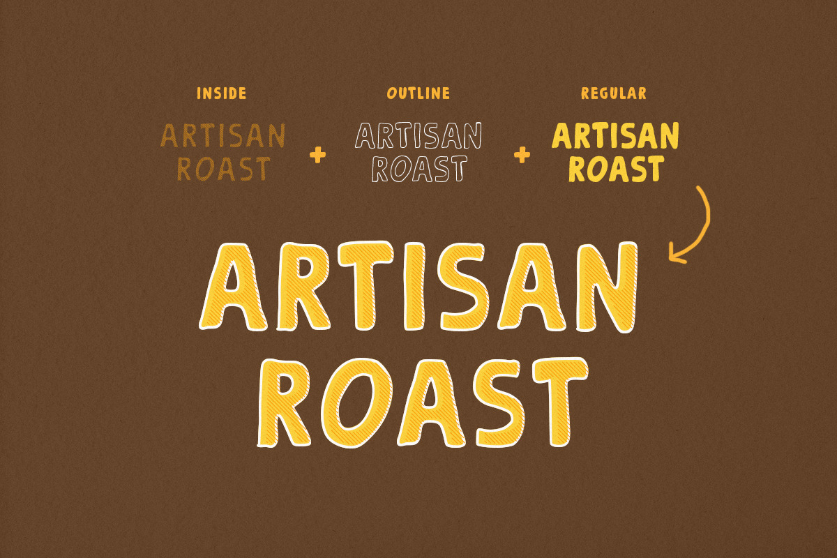 Artisan Roast - Layered Organic Sans, a Sans Serif Font by Sarid Ezra (Photo 5 of 10)