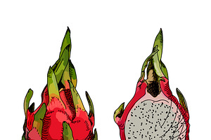 Dragon fruit or pitahaya.