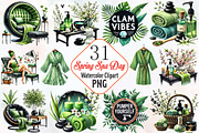 Spring spa day clipart, an Illustration by RobertsArt (Thumbnail 1 of 7)