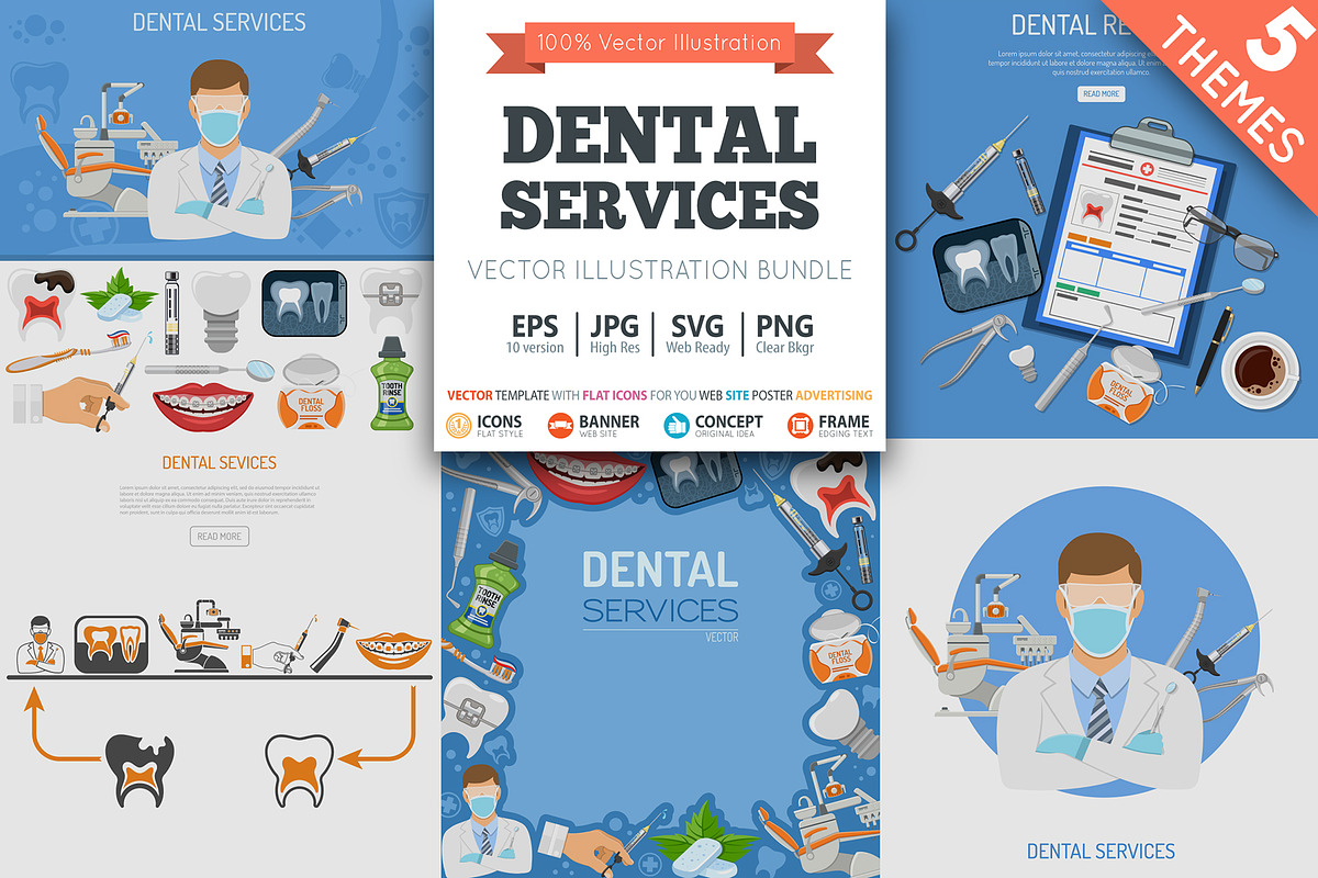 Dental Services Themes, a Healthcare Illustration by TAlex (Photo 1 of 7)