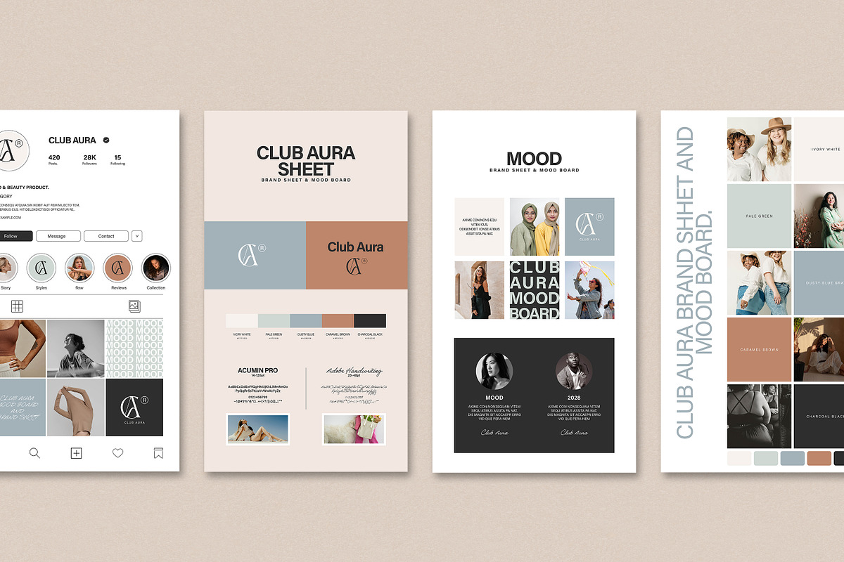 AURA Brand & Mood Board Template preview 5