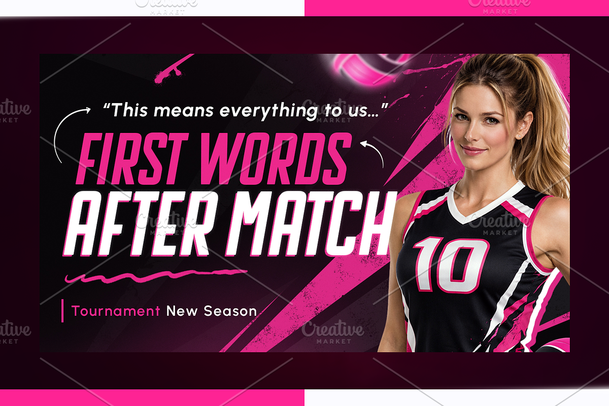Volleyball YouTube Thumbnail Pack, a Social Media Template by OnurDemircan (Photo 2 of 6)