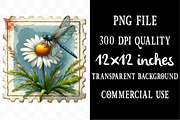 Dragonfly Postage Stamps Clipart, an Illustration by Designking (Thumbnail 4 of 4)