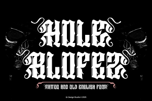 Hole Blofez - Old English Font, a Blackletter Font by QR Design Studio