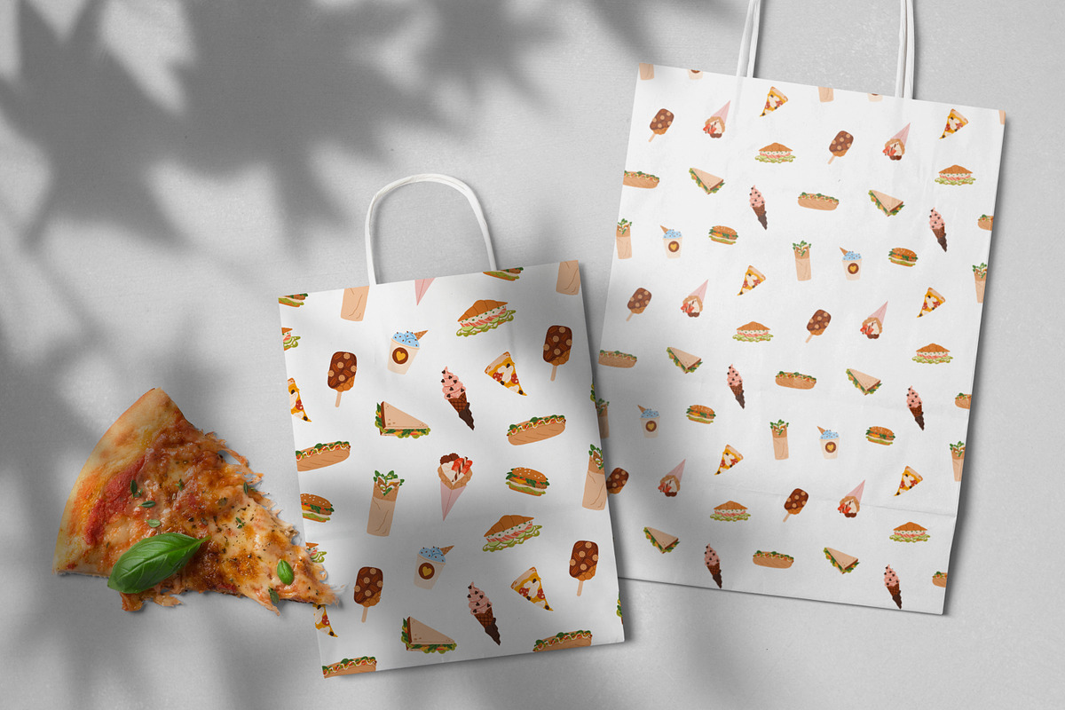 Street fast food seamless patterns, a Pattern Graphic by Good Studio (Photo 6 of 6)
