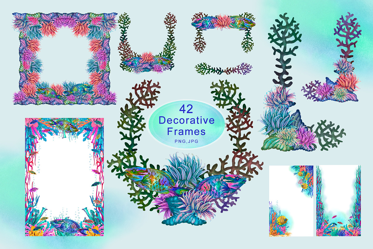 Neon Reef Creator Pack, an Animal Illustration by EL_SUHOVA (Photo 6 of 13)
