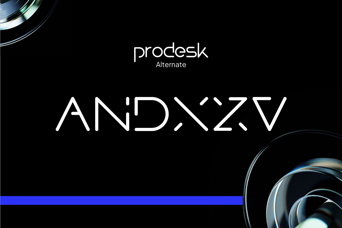 Prodesk - Techno Font, a Sans Serif Font by Eklip Studio (Photo 5 of 8)