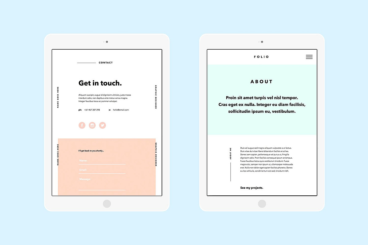 FOLIO | Adobe Muse Website Template, a Websites & App Template by Basic Creations (Photo 4 of 6)