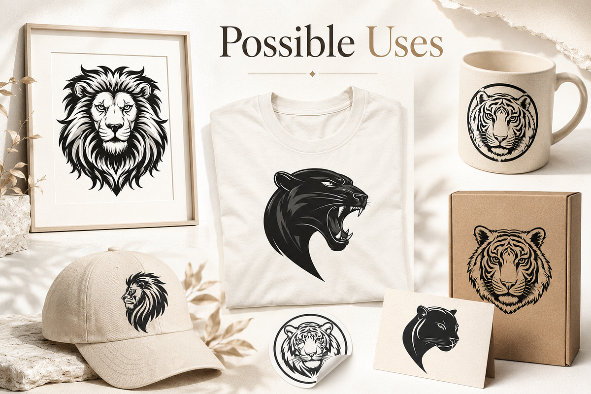 Wild Cat Vector Collection, an Animal Illustration by AvalgaCollectiblesan (Photo 5 of 5)