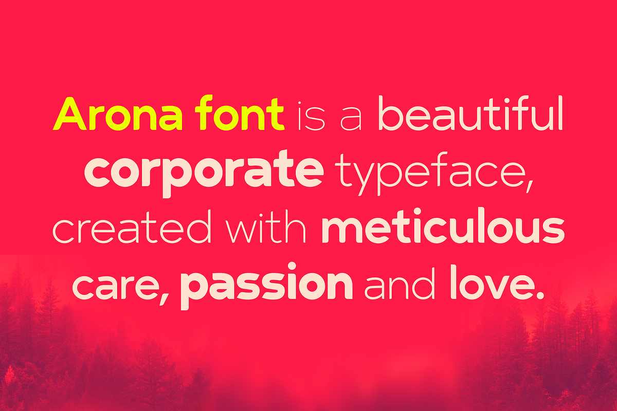 ARONA FONT FAMILY - 24 fonts, a Sans Serif Font by Peninsula Studioz (Photo 2 of 9)