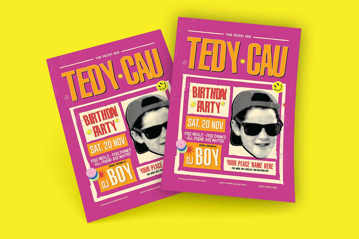 Birthday Party Flyer, a Flyer Template by megarez (Photo 3 of 3)