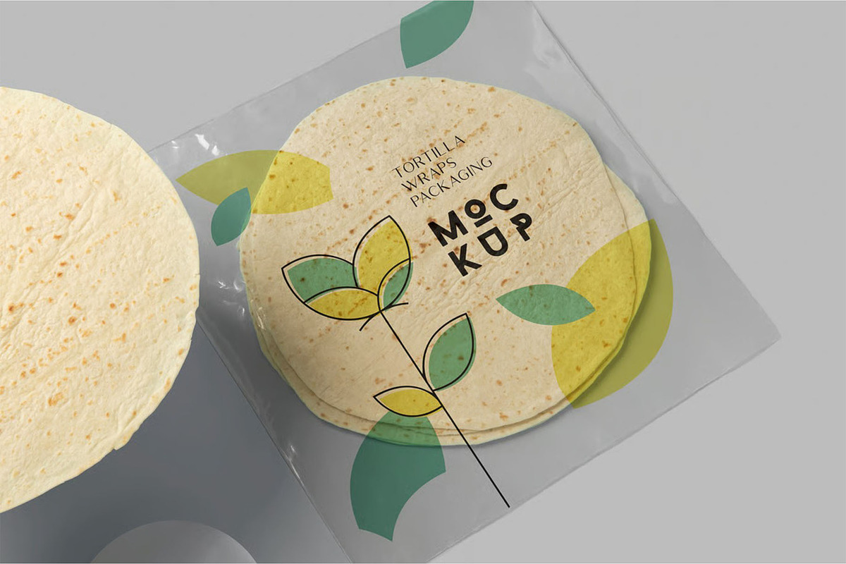 Tortilla Packaging Mockups, a Packaging Mockup by megostudi0 (Photo 2 of 6)