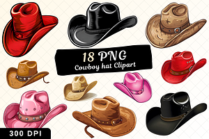Cowboy Hat Clipart, Cowgirl Clip Art