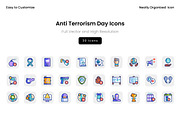 Anti Terrorism Day Icons, a Solid Icon by Wencory (Thumbnail 1 of 2)
