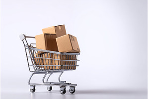 A solitary small cartons box, a Business Photo by ZinetroN