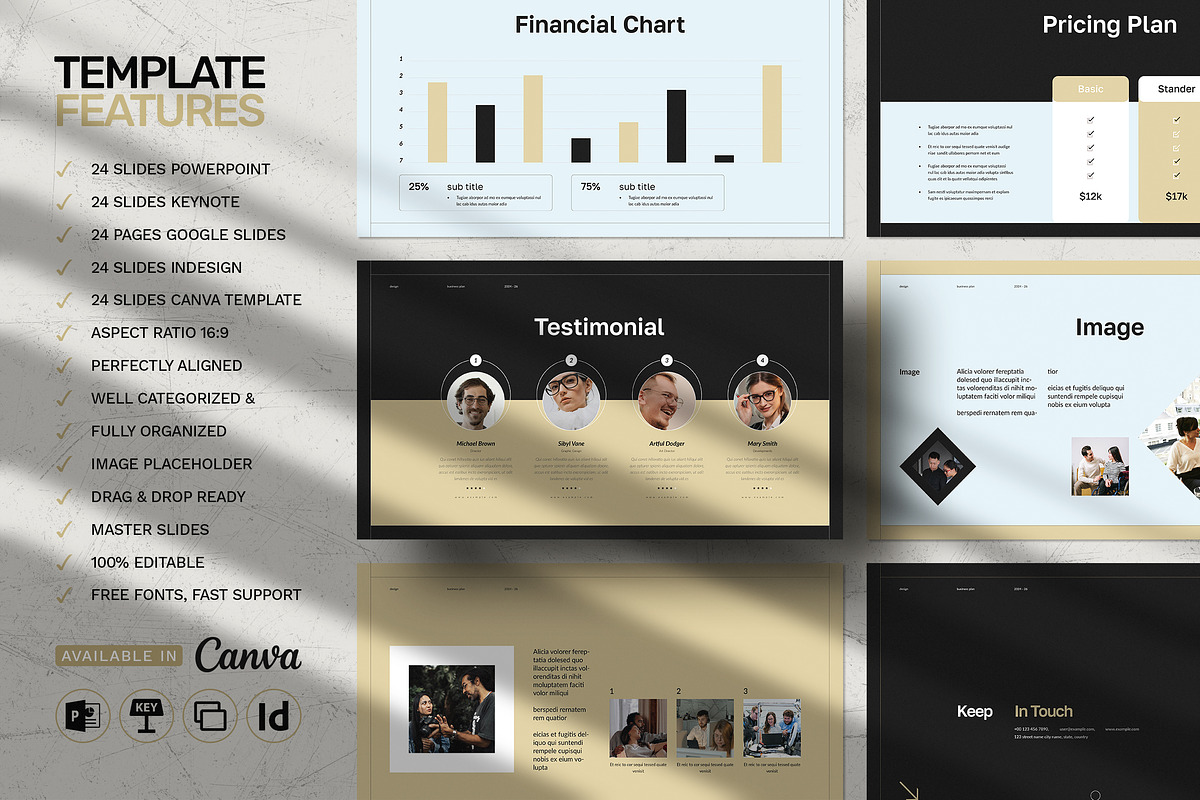 Business Plan Template | CANVA, a Presentation Template by White Graphic (Photo 3 of 8)