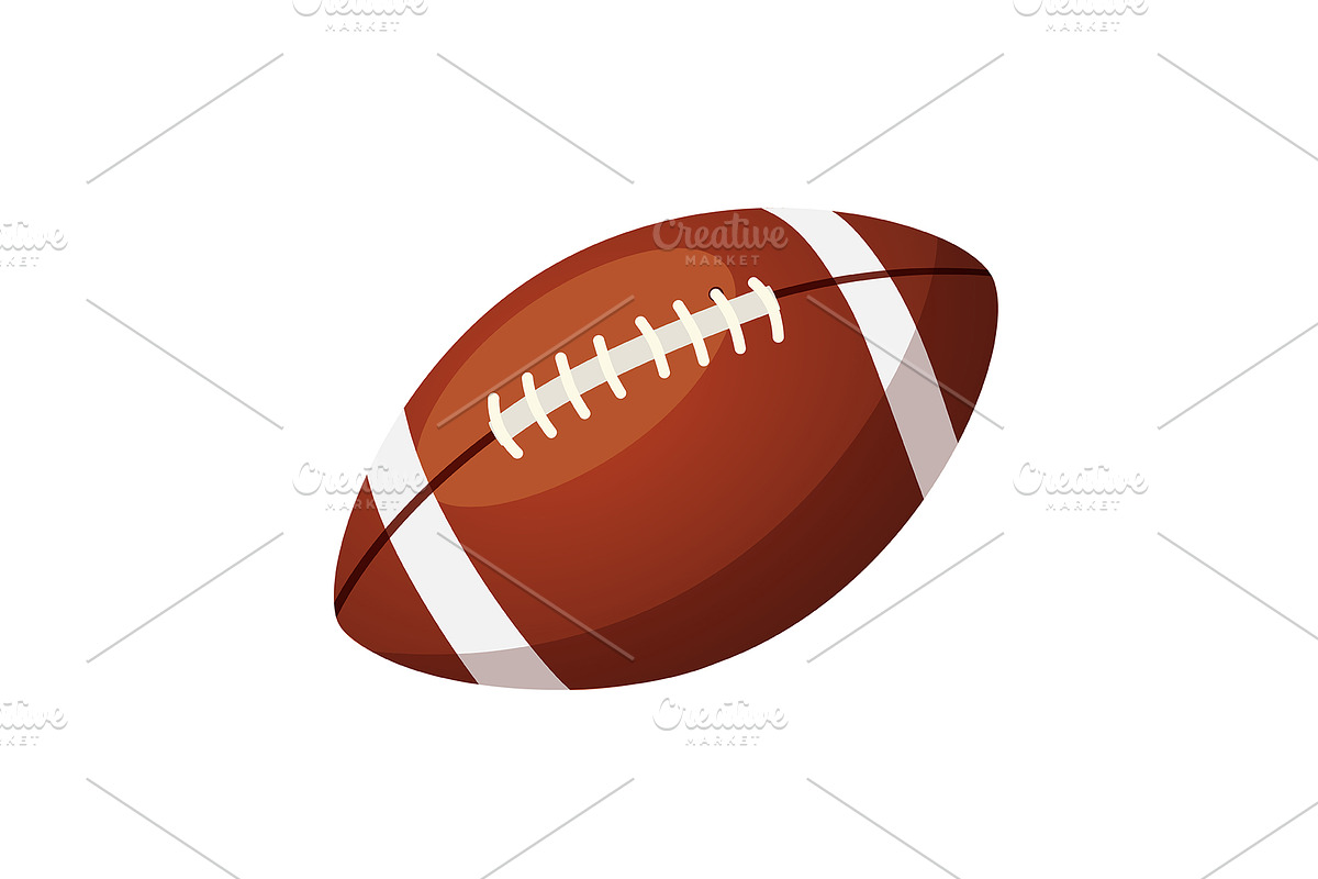 Rugby ball icon, a Sport Illustration by Elen_Art