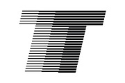 Letter T speed motion lines logo, a Branding & Logo Template by Leksono (Thumbnail 1 of 2)