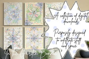 Floral dragonfly illust.(handpainted