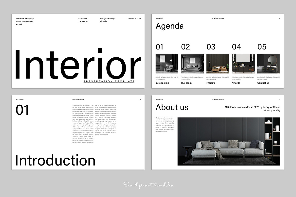 Interior Design Presentation Canva, a Presentation Template by ...
