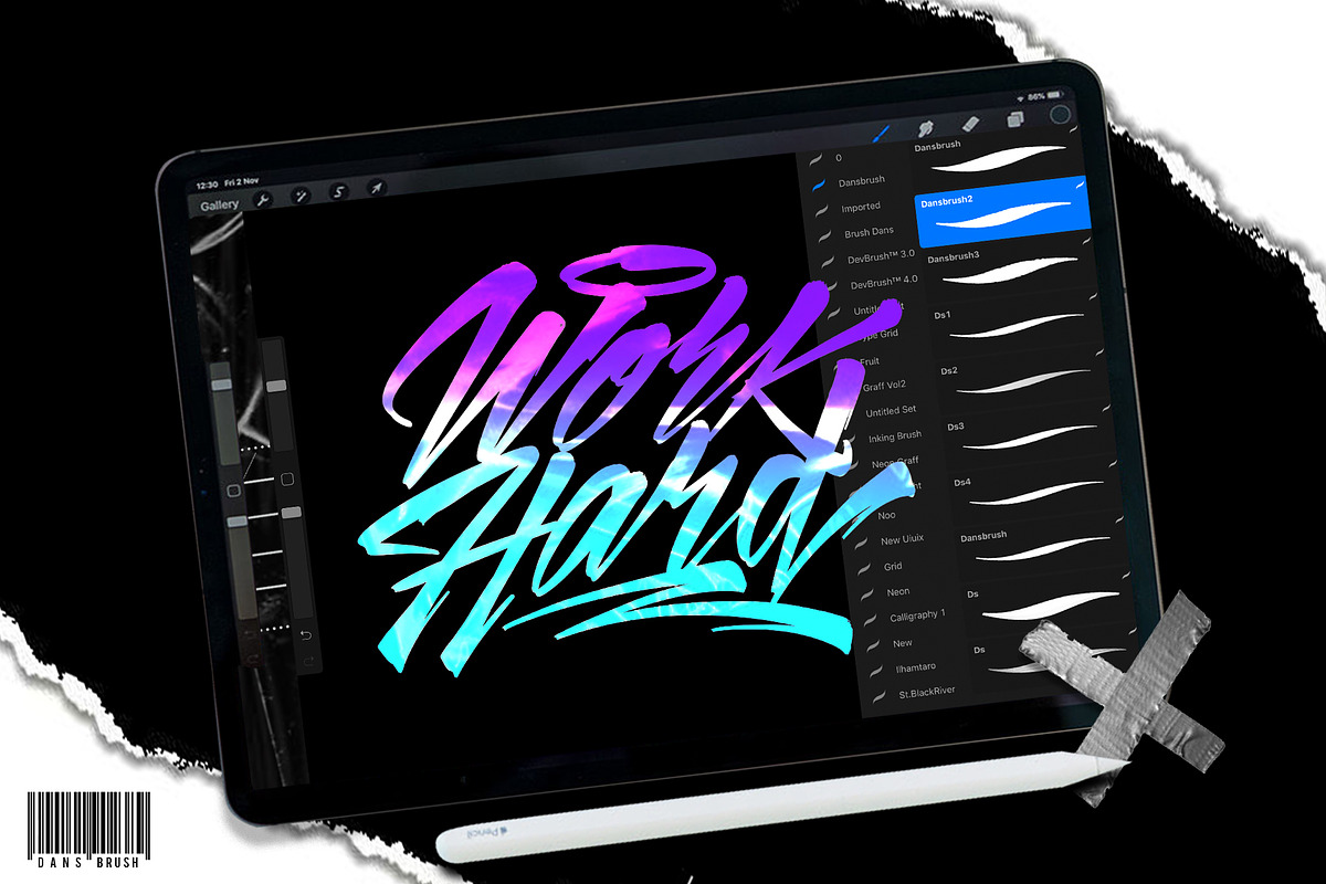 Lettering Brush (SALE), a Brush Add-On by danusetyaji (Photo 3 of 5)