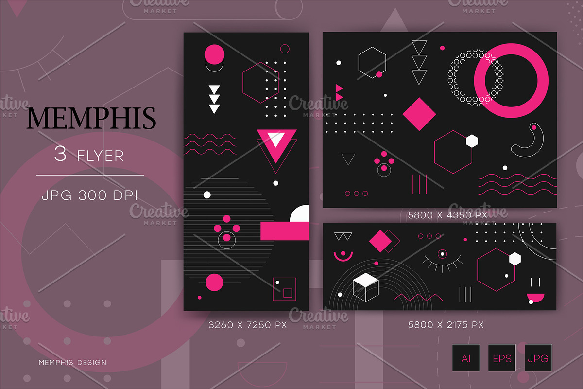 Memphis backgrounds. White and Red., a Decorative Illustration by KENO Mascots (Photo 5 of 5)