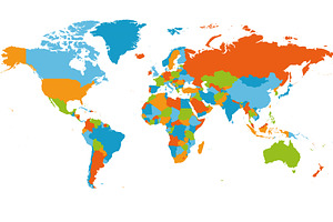 World Map. High Detailed Blank