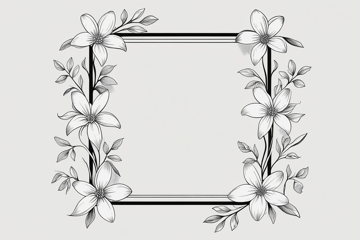 Elegant Floral Frame Bundle, an Illustration by Creativeshirt (Photo 2 of 9)