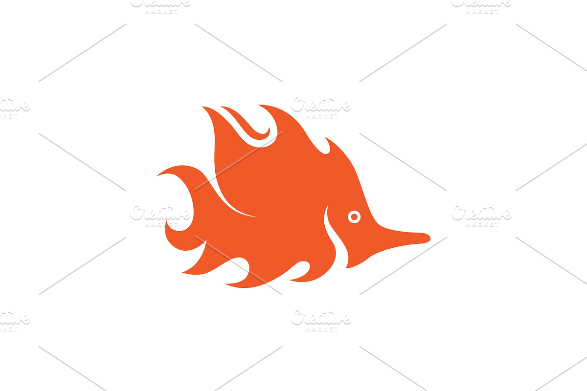 beauty fire fish modern logo design, a Branding & Logo Template by devastd