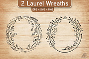 Laurel Wreath SVG PNG Bundle, an Illustration by Actual Pixel (Thumbnail 11 of 17)