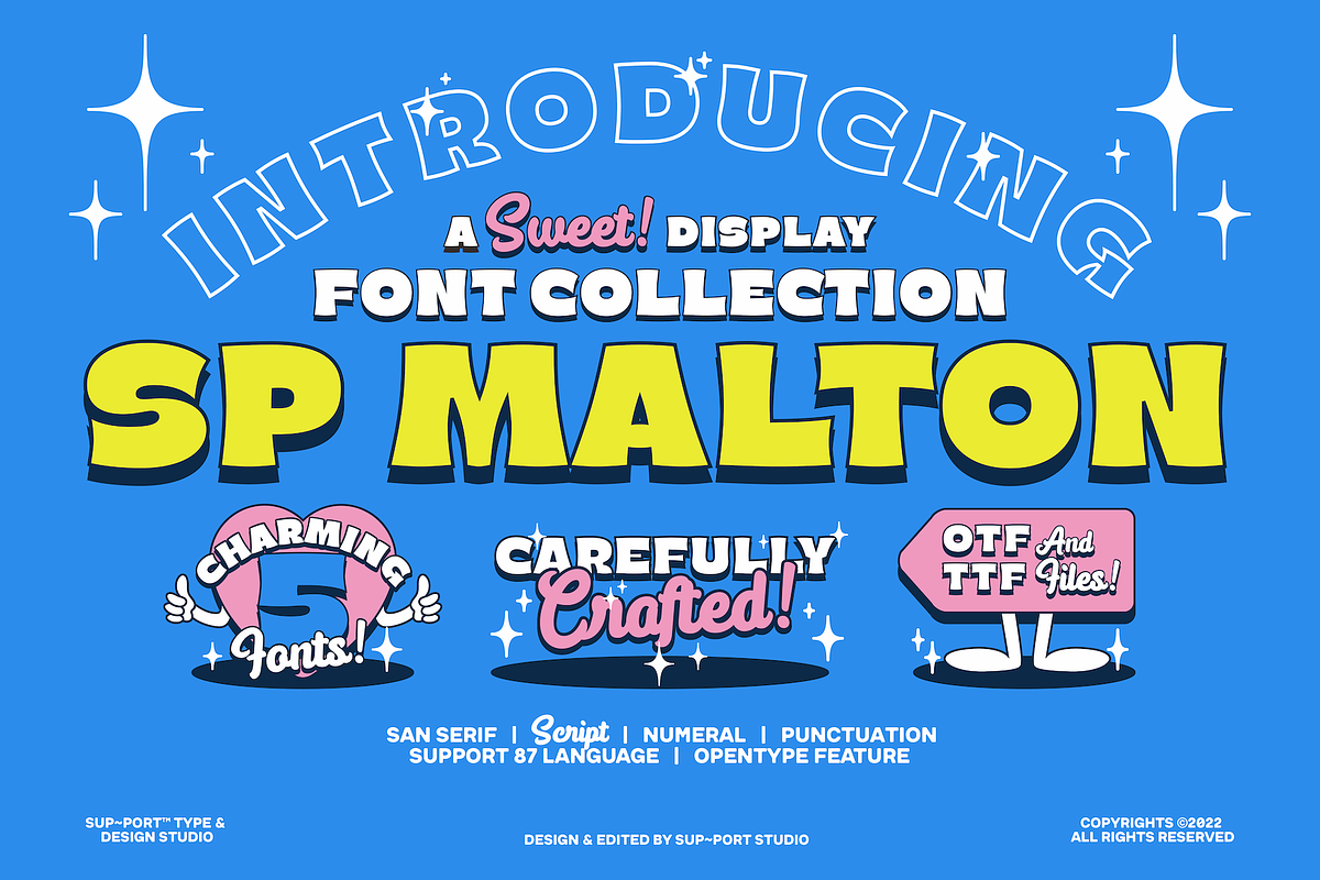 SP MALTON FONT BUNDLE COLLECTIONS, a Script Font by Sup.Port Studio (Photo 1 of 14)