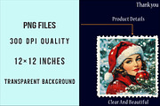 Christmas Postage Stamp Png, an Illustration by SinaCreation (Thumbnail 4 of 5)