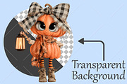 Whimsical Pumpkin With Legs Clipart, a Seasonal Illustration by Canvas Craft (Thumbnail 2 of 10)
