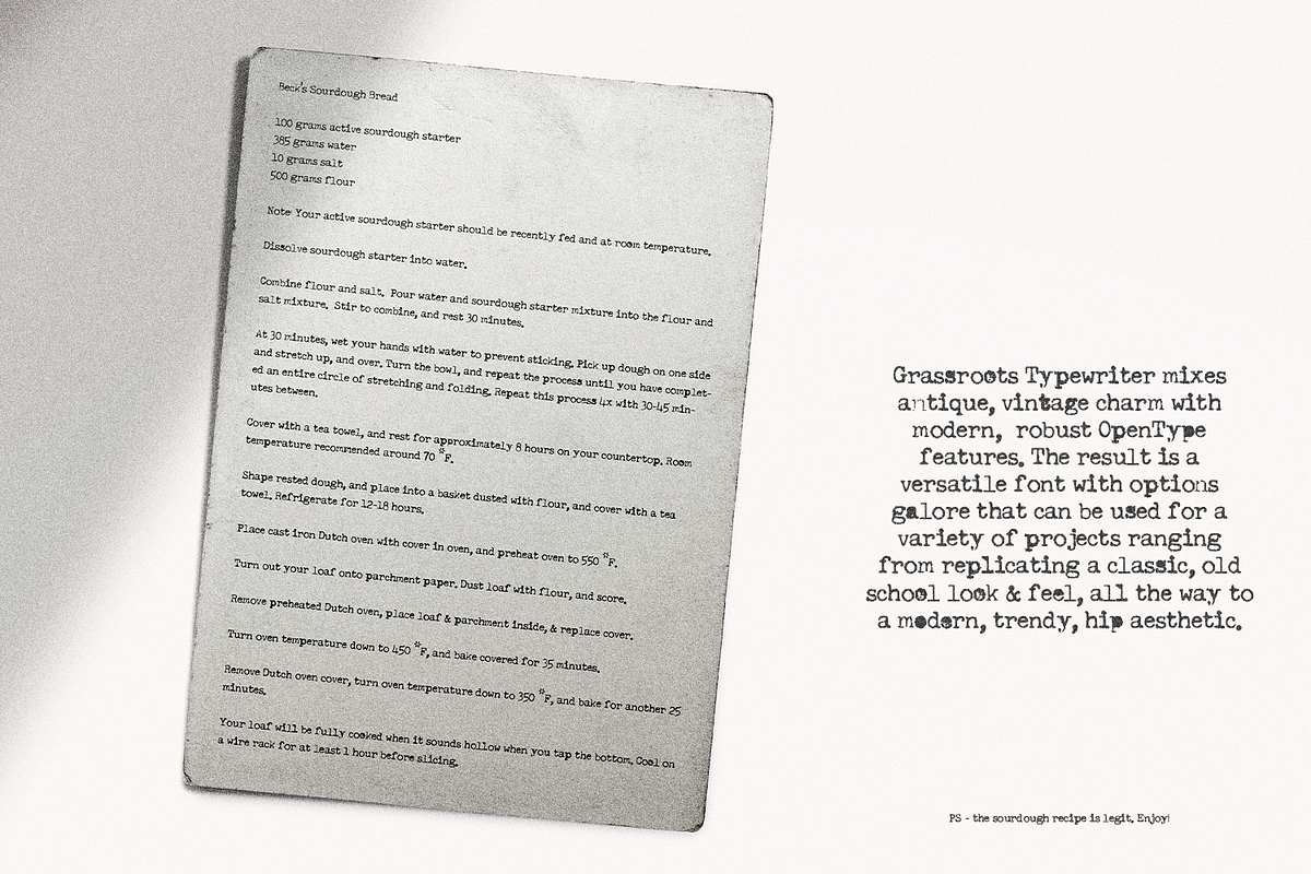 Grassroots Typewriter Font, a Serif Font by Beck McCormick (Photo 10 of 11)