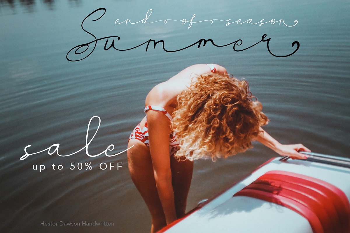 Hestor Dawson - Handwritten Font, a Handwritten Font by madeDeduk (Photo 5 of 10)