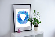 Blue watercolor background and cards, a Pattern Graphic by Markovka (Thumbnail 8 of 8)