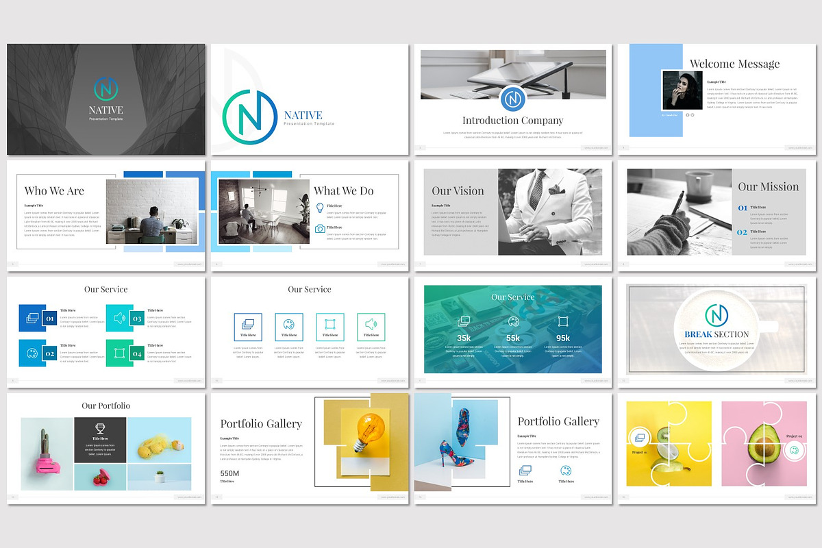 Native - Powerpoint Template, a Presentation Template by inspirasign