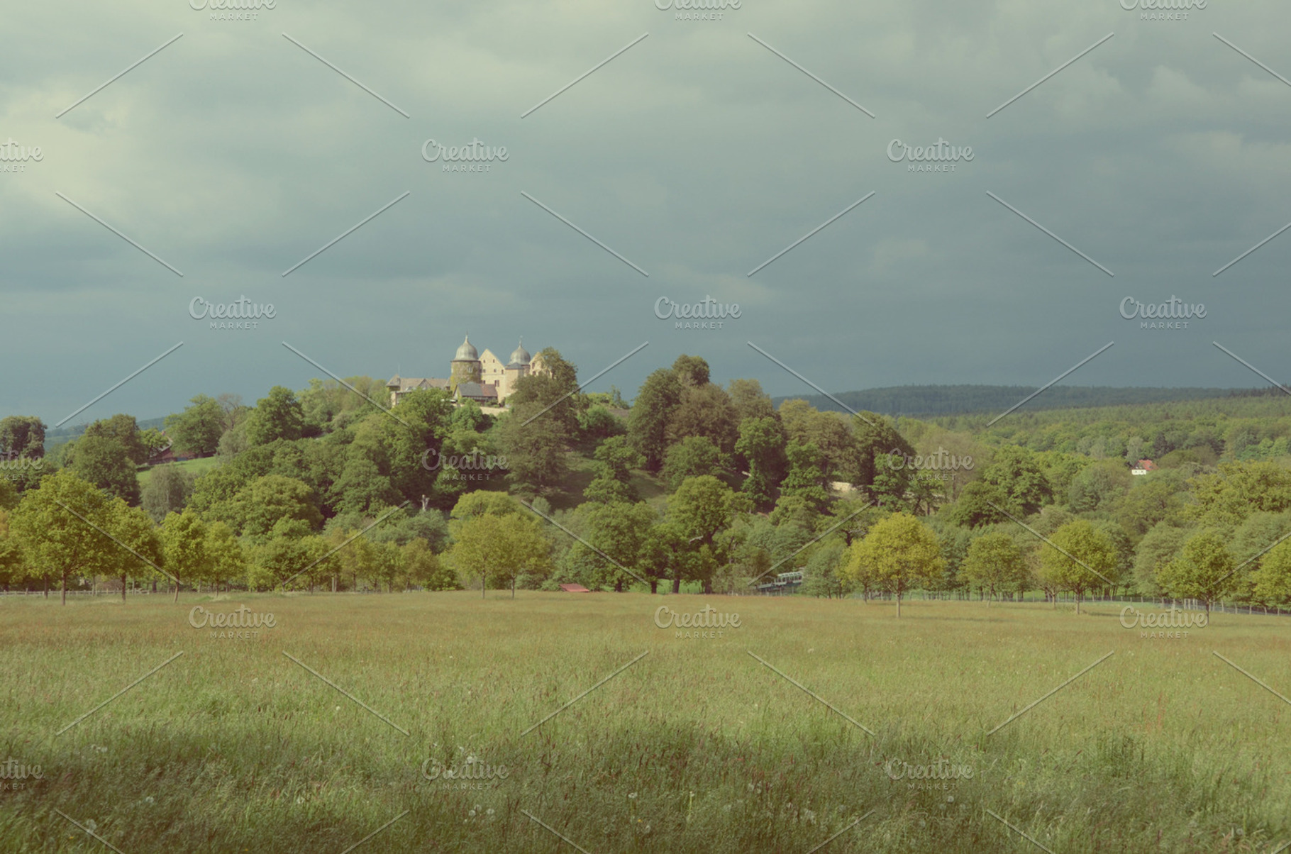 Castle in germany before a storm, a Nature Photo by Beavergraphy