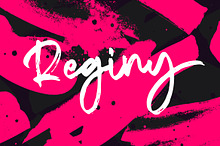 Reginy - Textured Brush Font