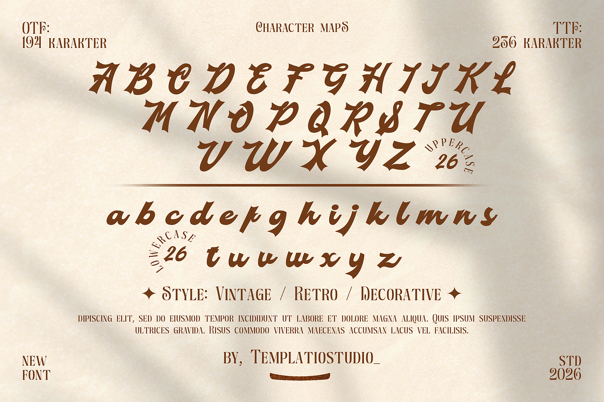 Vintage Fortuin Brush Script Font, a Handwritten Font by Templatiostudio (Photo 8 of 12)
