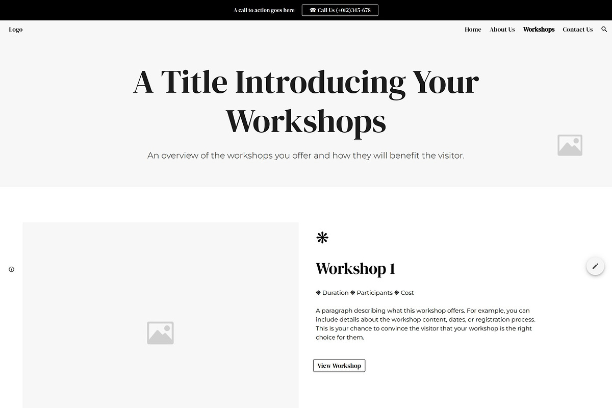Workshop / Google Site Wireframe, a Websites & App Template by Template Heaven (Photo 2 of 5)