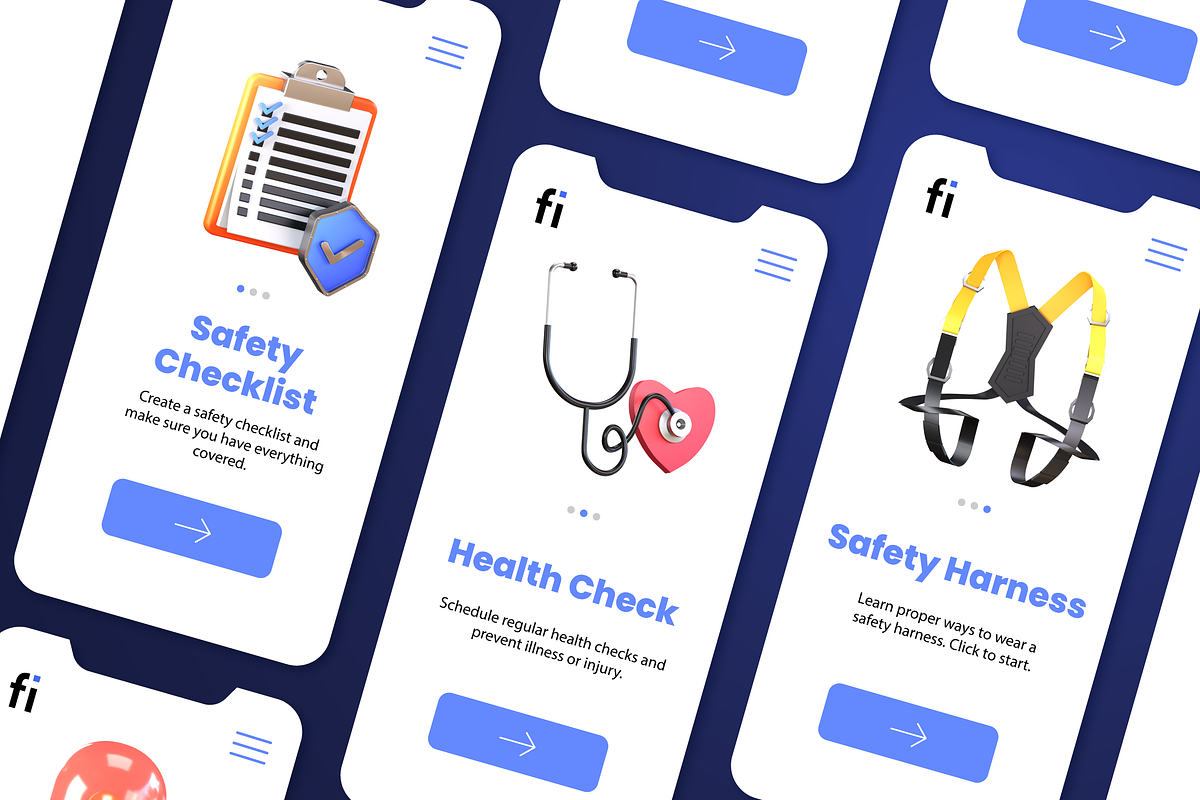 3D Safety Icons, an Object 3D Model by Flat Icons (Photo 3 of 8)