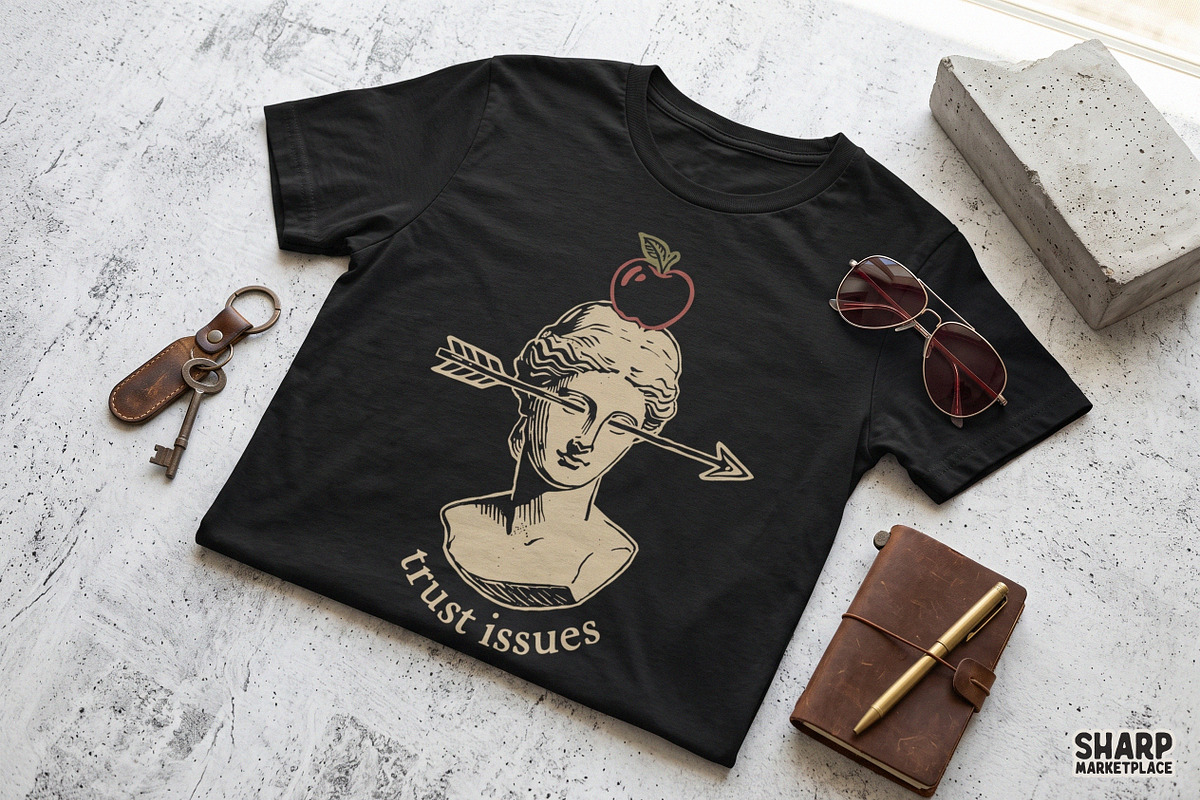 Trust Issues, Funny Greek Statue, an Object Graphic by SharpMarketplace (Photo 4 of 4)