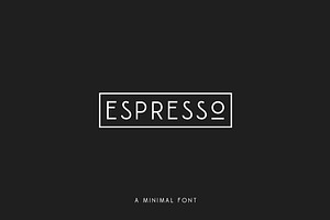 Espresso - Minimal Display Font